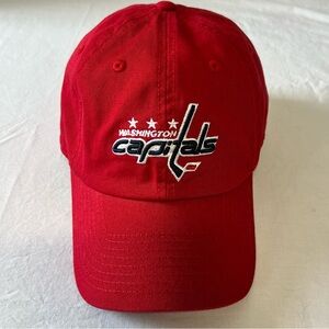 EUC OS NHL Licensed Washington Capitals Red Adjustable Cap Hockey Sports Team